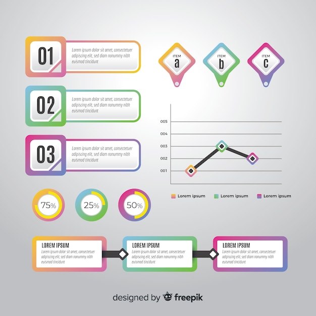plantilla de colección de infografía para negocios