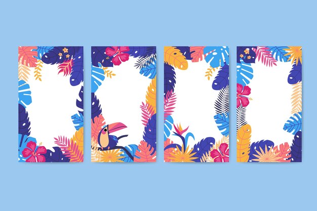 Plantilla colorida de historias de instagram