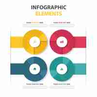 Vector gratuito plantilla colorida  infográfica de negocios