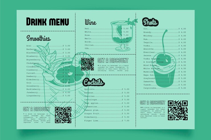 Vector gratuito plantilla colorida del menú del restaurante