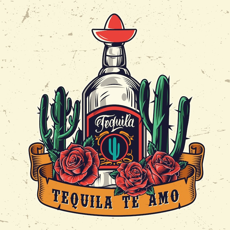 Vector gratuito plantilla colorida mexicana vintage