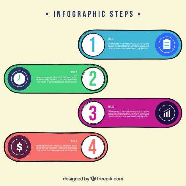 Plantilla colorida y moderna de infografía