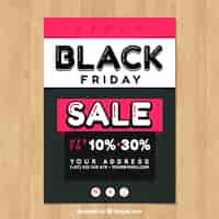 Vector gratuito plantilla colorida de póster de black friday