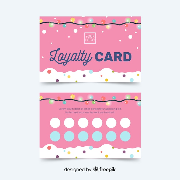 Plantilla colorida de tarjeta de cliente con diseño abstracto