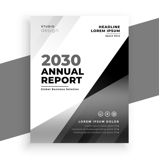 plantilla de concepto de informe anual corporativo para el vector de éxito empresarial