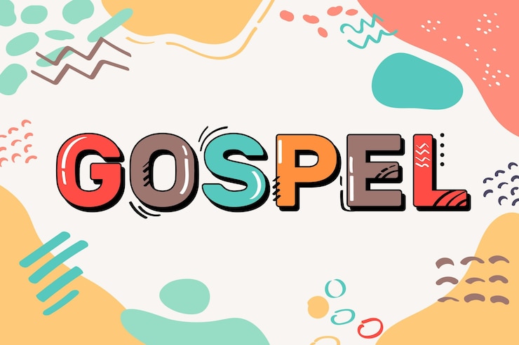 Vector gratuito plantilla de concepto de palabra de evangelio