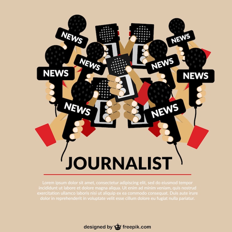 Vector gratuito plantilla conceptual de periodismo