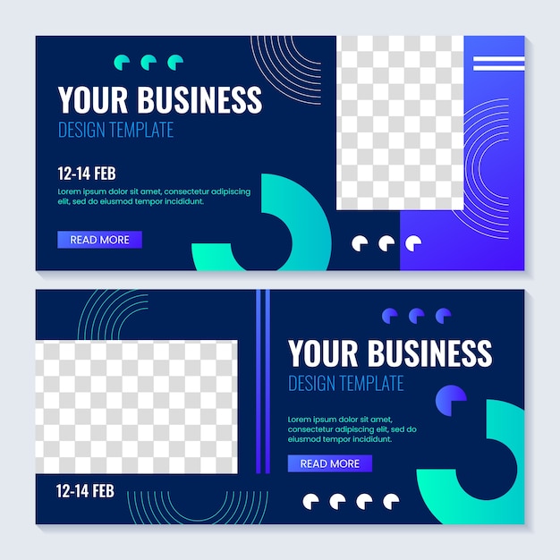 plantilla de conjunto de banners de gradiente