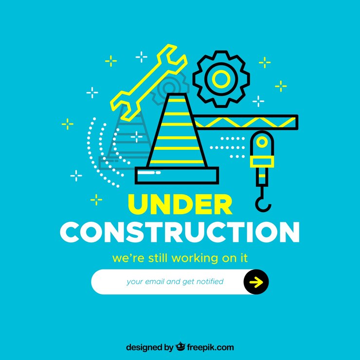 Vector gratuito plantilla bajo construcción en estilo plano