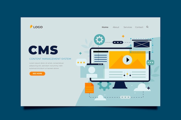 Plantilla de contenido flat cms