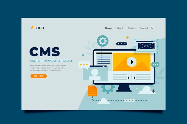 Plantilla de contenido flat cms