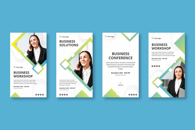 Vector gratuito plantilla corporativa general de historias de instagram de negocios