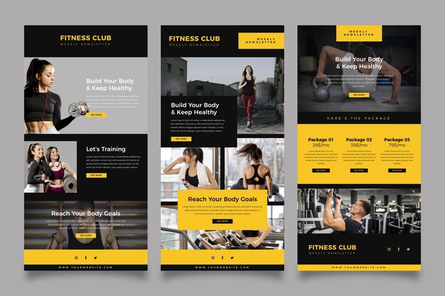 Plantilla de correo electrónico de fitness