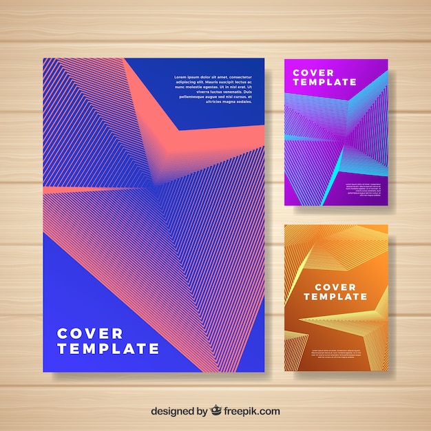 Plantilla de cover con formas abstractas