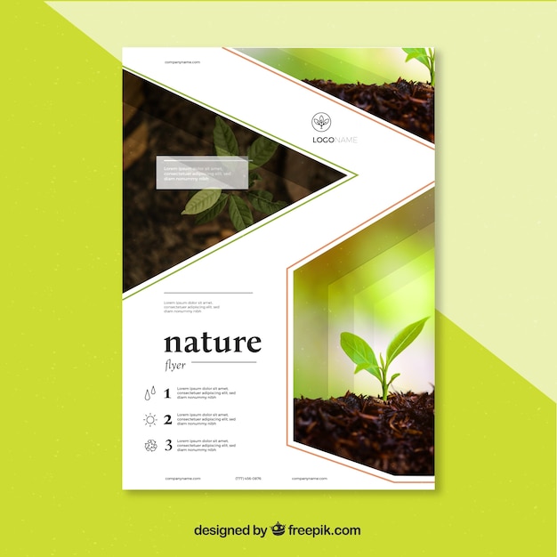 Plantilla de cover de naturaleza con imagen