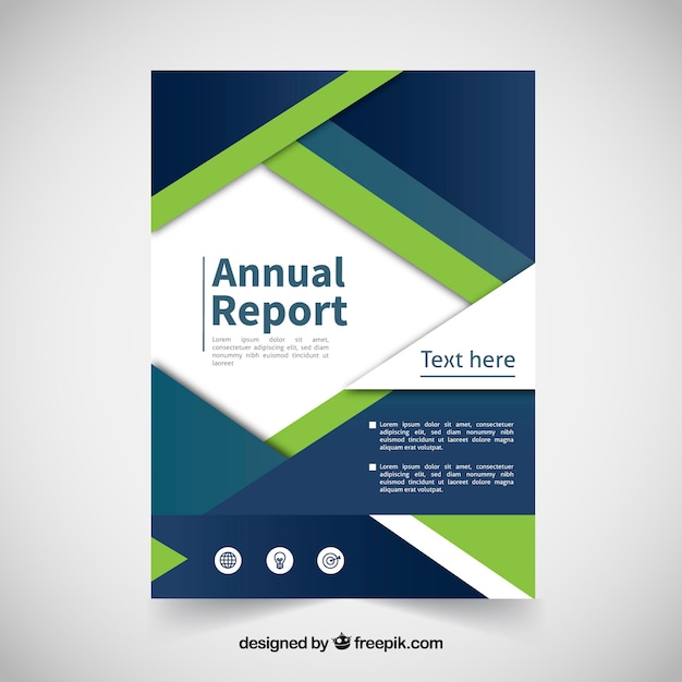 Plantilla de cover de reporte anual geométrico