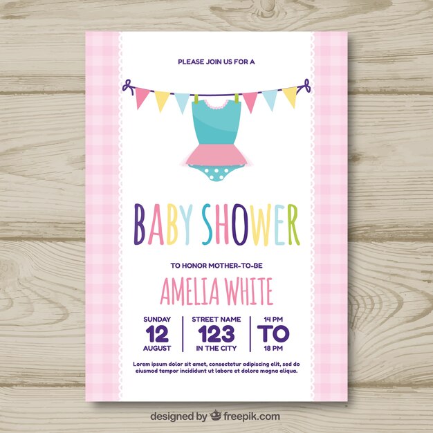 Plantilla creativa de baby shower