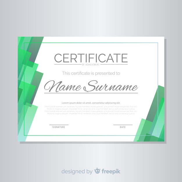 Plantilla creativa de certificado