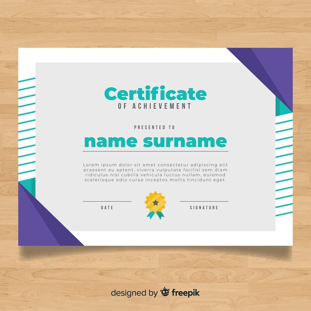 Plantilla creativa de certificado