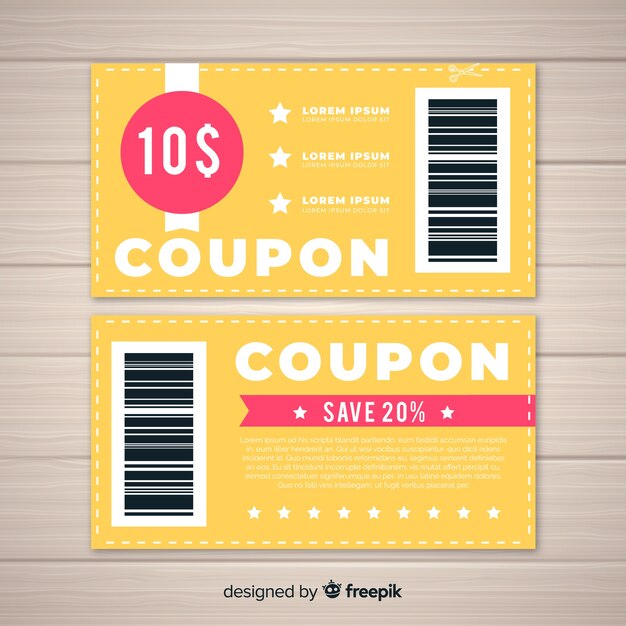 Plantilla creativa de cupón para rebajas