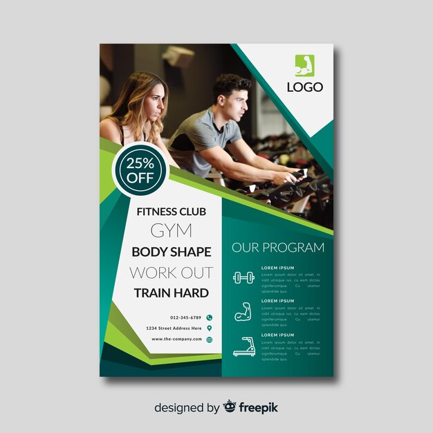 Plantilla creativa de flyer de fitness