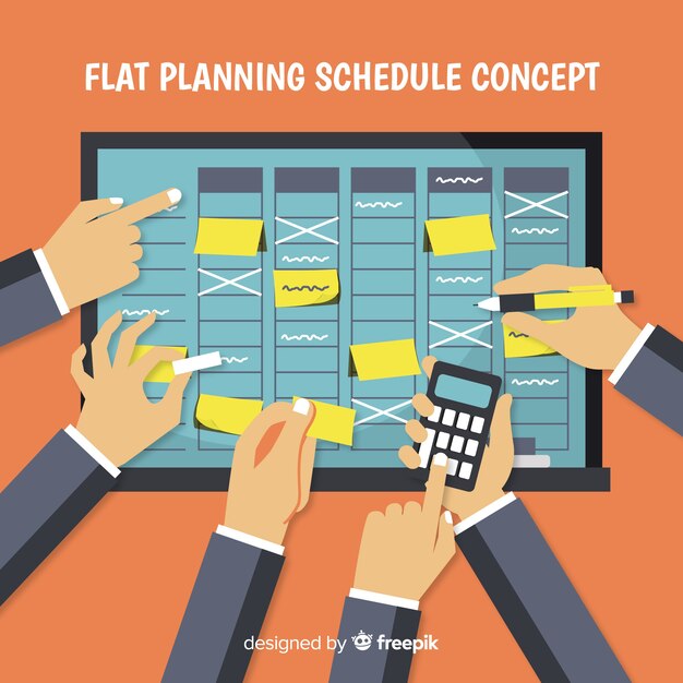 Plantilla creativa de horario de planificación