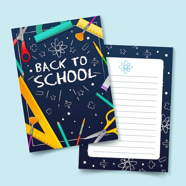 Plantilla creativa de la tarjeta de regreso a la escuela