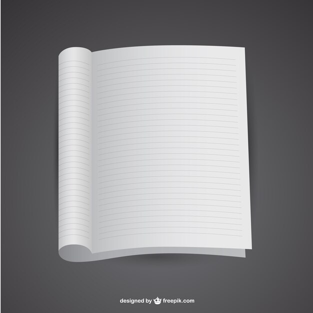 Plantilla de cuaderno en blanco