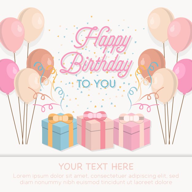 Plantilla de cumpleaños feliz