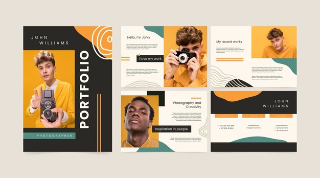 plantilla de currículum de diseño plano