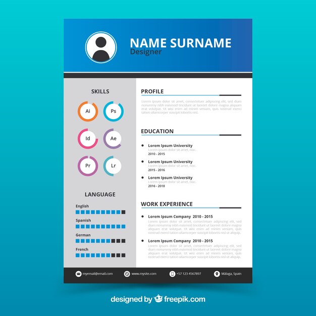 Plantilla de curriculum con estilo minimalista