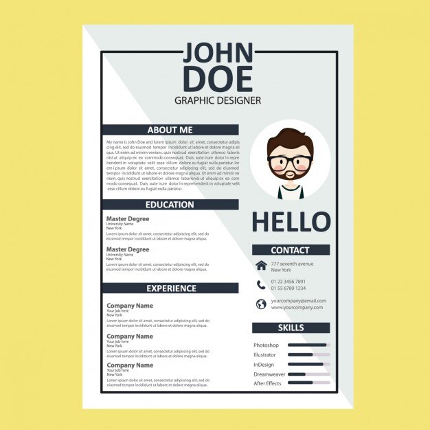 Plantilla de curriculum vitae