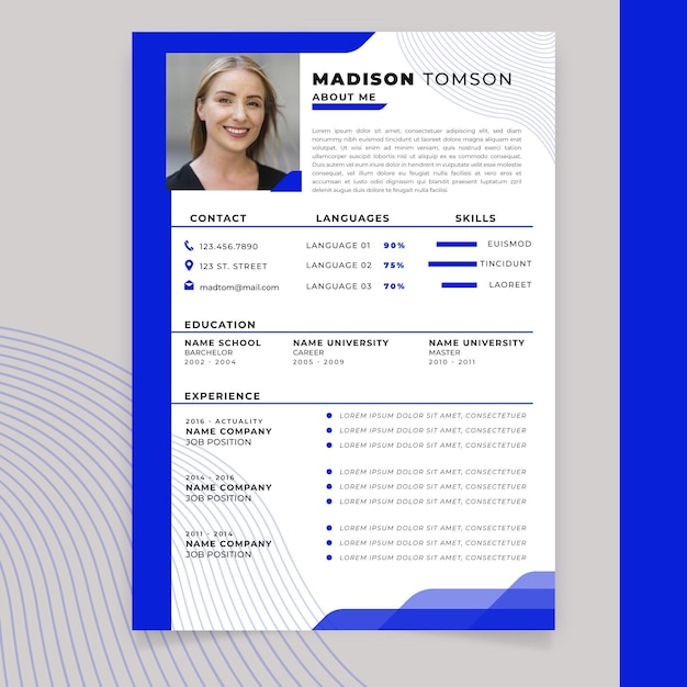 Plantilla de curriculum vitae