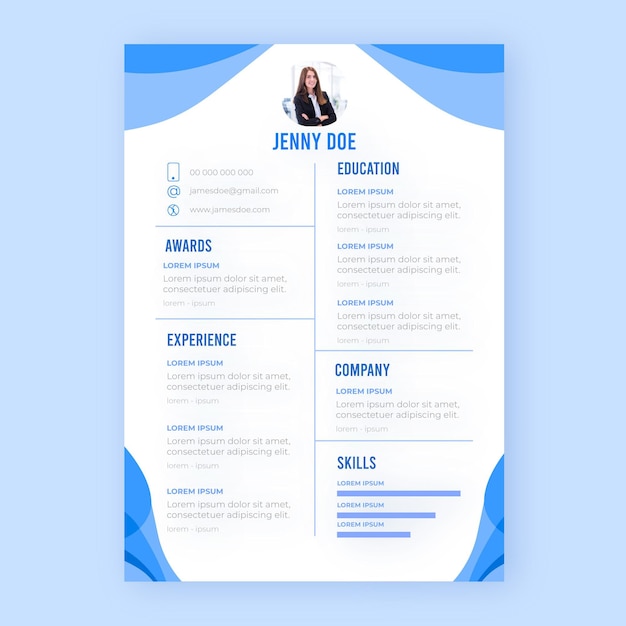 Plantilla de curriculum vitae