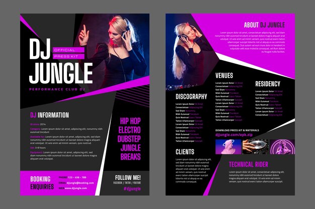 Plantilla cv de diseño plano