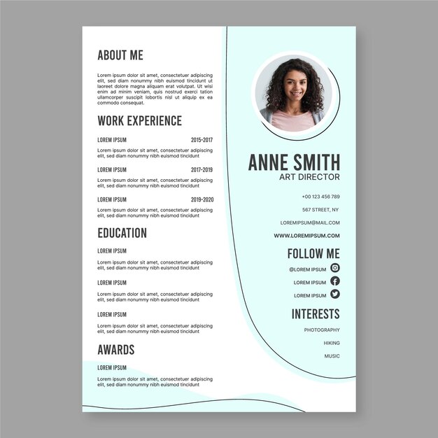Plantilla CV minimalista
