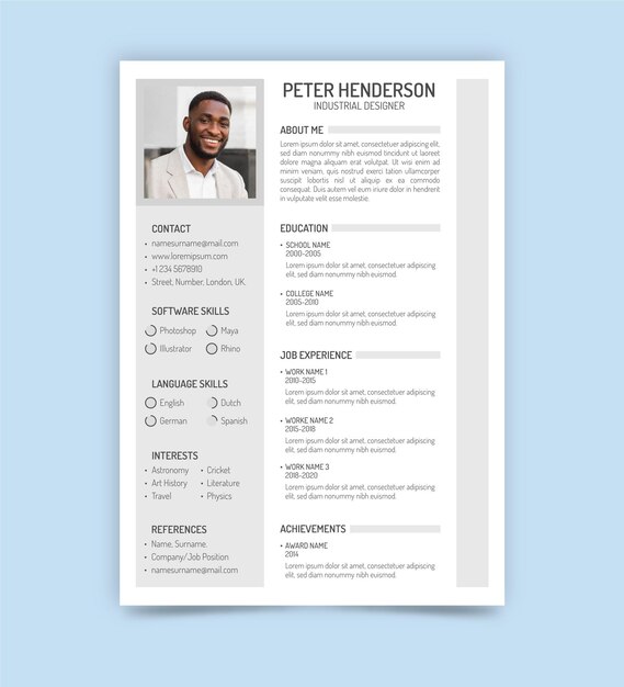 Plantilla CV minimalista