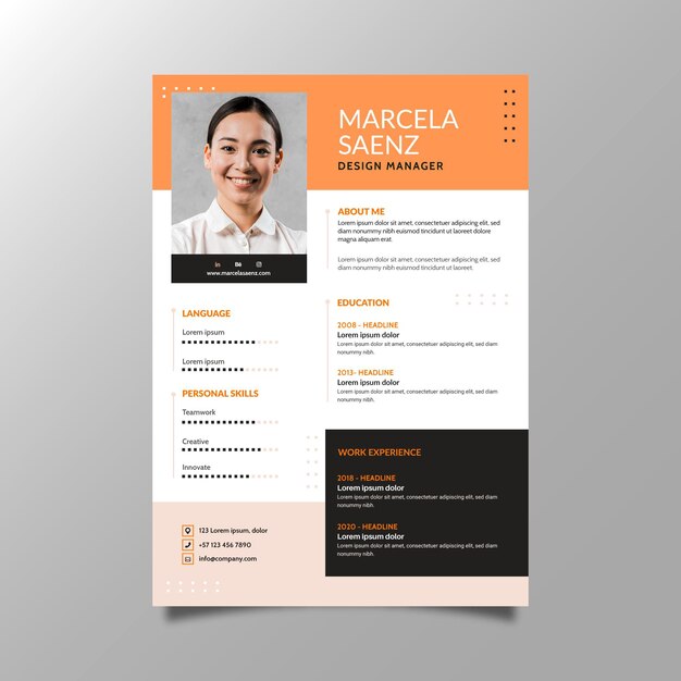 Plantilla CV minimalista