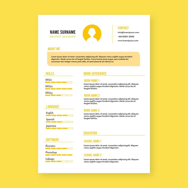 Plantilla CV minimalista