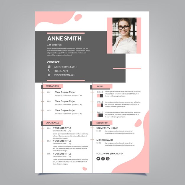 Plantilla CV minimalista