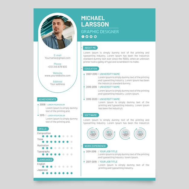 Plantilla CV minimalista