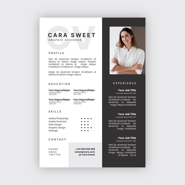 Plantilla CV minimalista