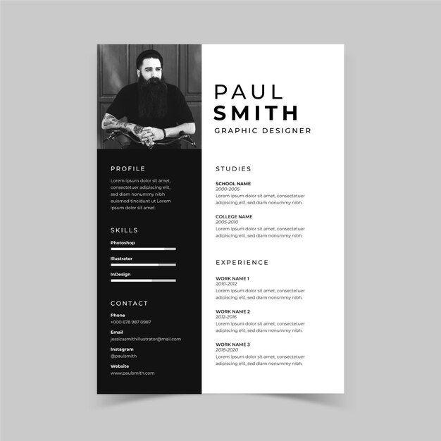Plantilla CV minimalista
