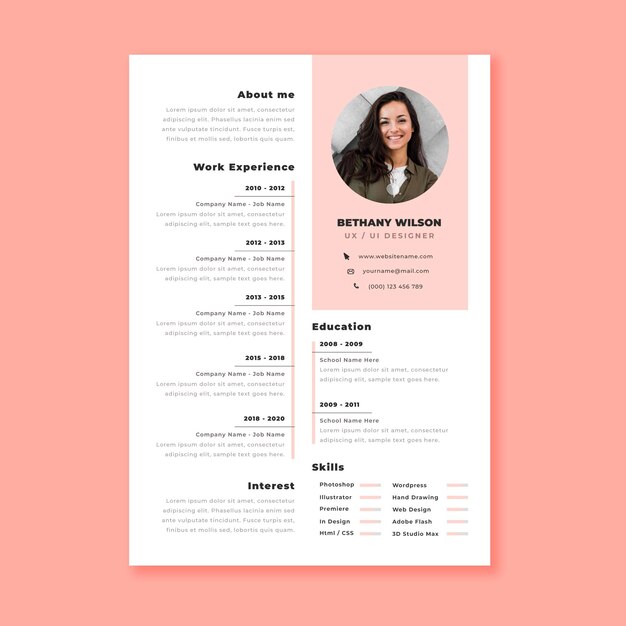 Plantilla CV minimalista