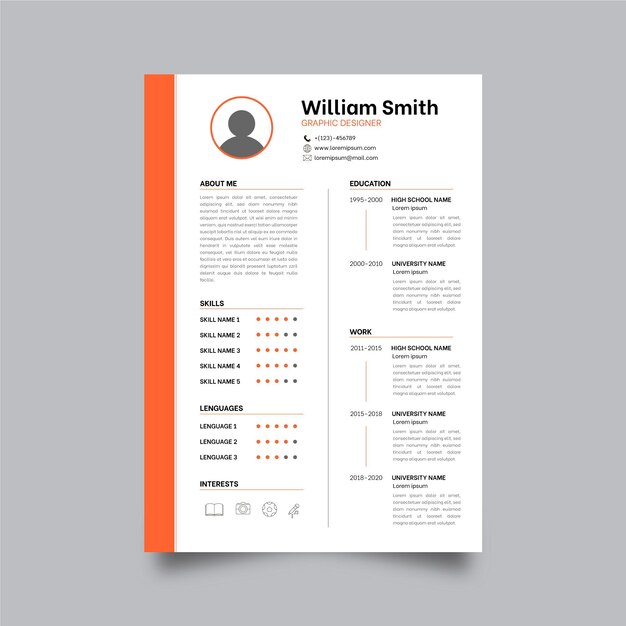 Plantilla CV minimalista