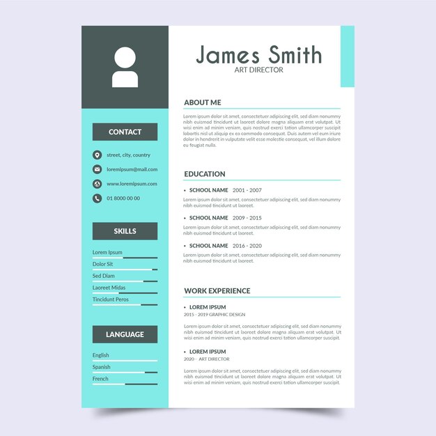Plantilla CV minimalista