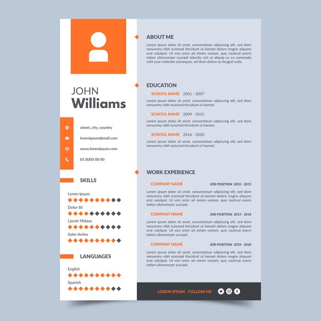 Plantilla CV minimalista
