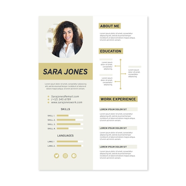 Plantilla CV minimalista