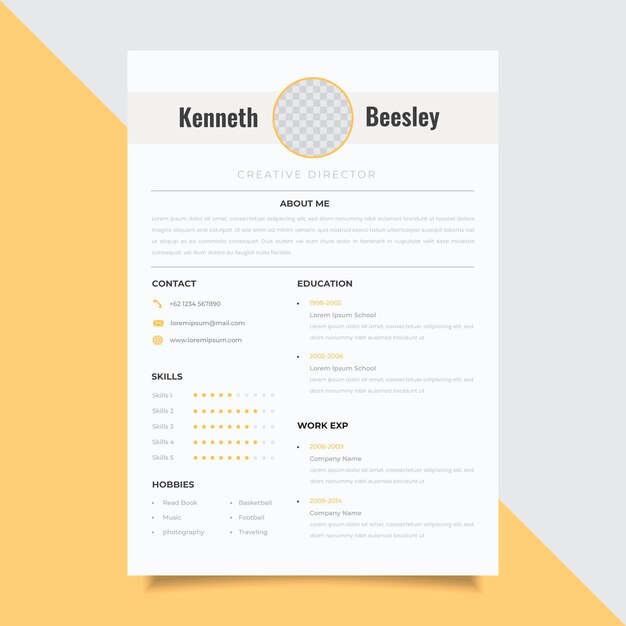 Plantilla CV minimalista