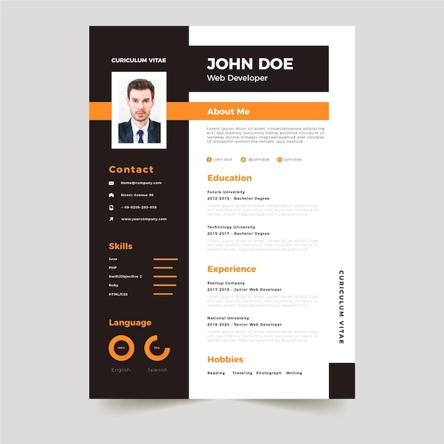 Plantilla CV minimalista